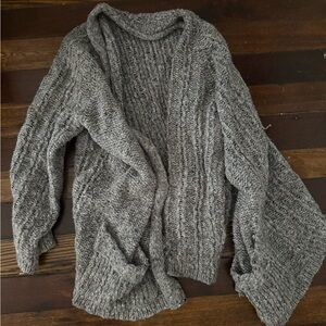 Cozy Gray Knit Cardigan